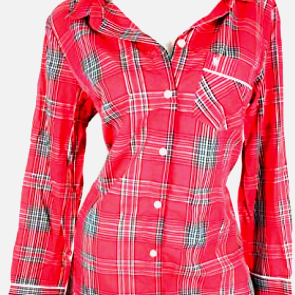 BNWT Victoria's Secret Christmas plaid sleep shirt